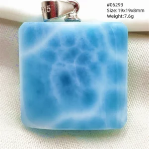 Natural Blue Larimar Pendant, Rare Dominica Stone - Image 62