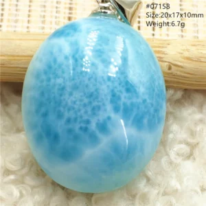 Natural Blue Larimar Pendant, Rare Dominica Stone - Image 54