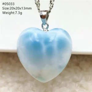 Natural Blue Larimar Pendant, Rare Dominica Stone - Image 41