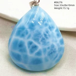 Natural Blue Larimar Pendant, Rare Dominica Stone - Image 72