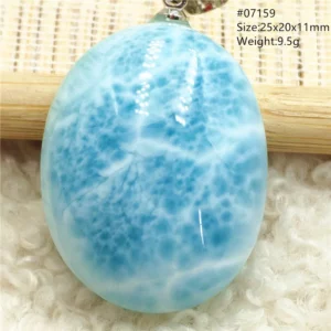 Natural Blue Larimar Pendant, Rare Dominica Stone - Image 57