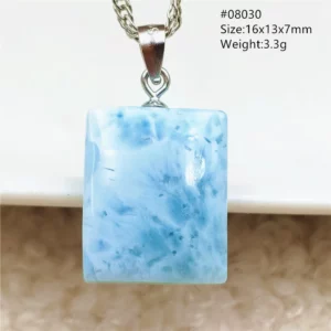 Natural Blue Larimar Pendant, Rare Dominica Stone - Image 25