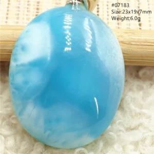 Natural Blue Larimar Pendant, Rare Dominica Stone - Image 71