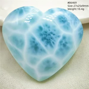 Natural Blue Larimar Pendant, Rare Dominica Stone - Image 32