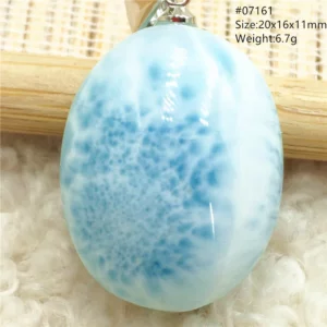 Natural Blue Larimar Pendant, Rare Dominica Stone - Image 29