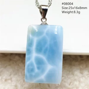 Natural Blue Larimar Pendant, Rare Dominica Stone - Image 33