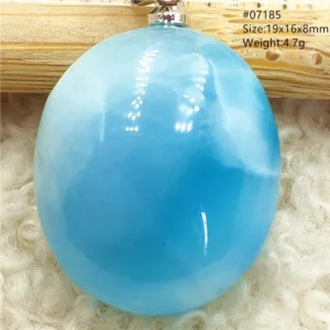 Natural Blue Larimar Pendant, Rare Dominica Stone - Image 69