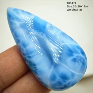 Natural Blue Larimar Pendant, Rare Dominica Stone - Image 34