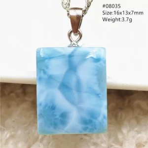 Natural Blue Larimar Pendant, Rare Dominica Stone - Image 26