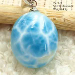 Natural Blue Larimar Pendant, Rare Dominica Stone - Image 3