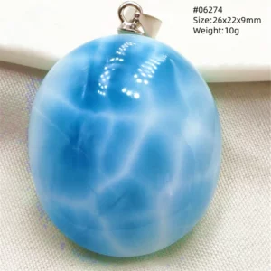 Natural Blue Larimar Pendant, Rare Dominica Stone - Image 70
