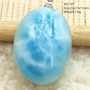 Natural Blue Larimar Pendant, Rare Dominica Stone - Image 68