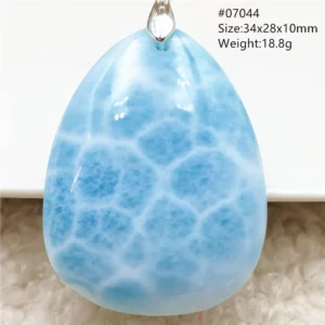 Natural Blue Larimar Pendant, Rare Dominica Stone - Image 19