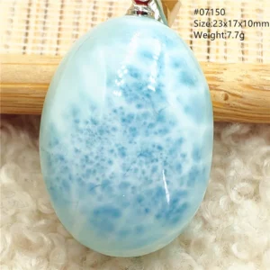 Natural Blue Larimar Pendant, Rare Dominica Stone - Image 50