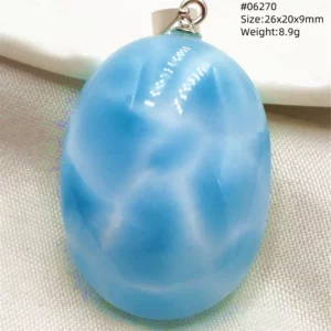 Natural Blue Larimar Pendant, Rare Dominica Stone - Image 63