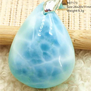 Natural Blue Larimar Pendant, Rare Dominica Stone - Image 42