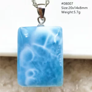 Natural Blue Larimar Pendant, Rare Dominica Stone - Image 36