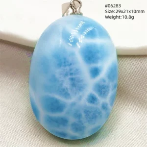Natural Blue Larimar Pendant, Rare Dominica Stone - Image 59