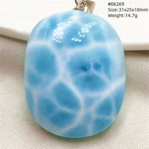 Natural Blue Larimar Pendant, Rare Dominica Stone - Image 66