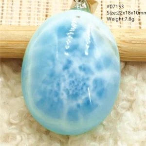Natural Blue Larimar Pendant, Rare Dominica Stone - Image 51