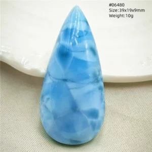 Natural Blue Larimar Pendant, Rare Dominica Stone - Image 45