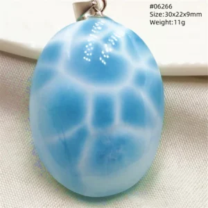 Natural Blue Larimar Pendant, Rare Dominica Stone - Image 65