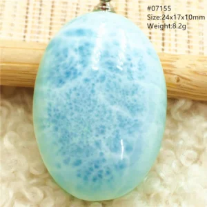 Natural Blue Larimar Pendant, Rare Dominica Stone - Image 53