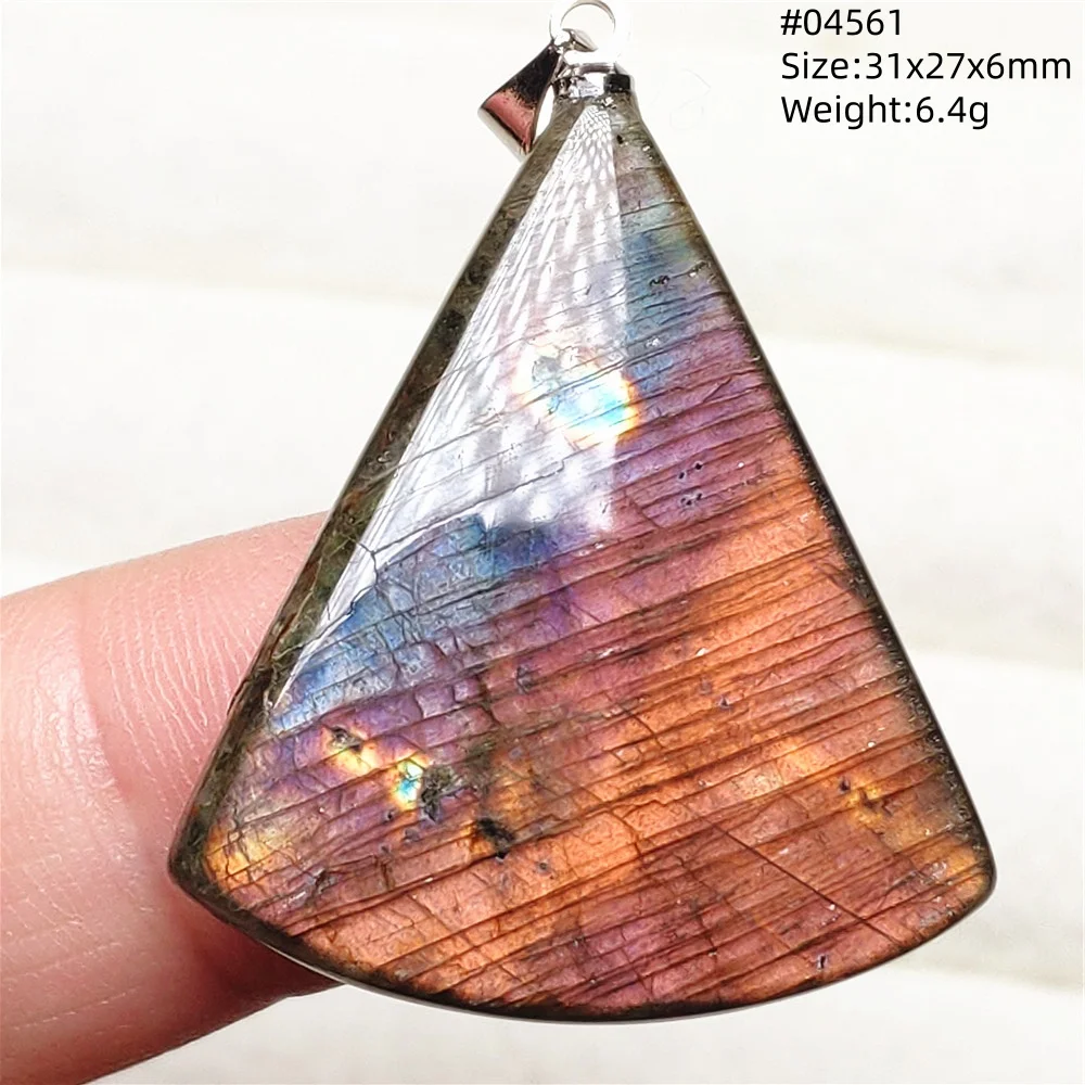 Blue Light Labradorite Pendant, Water Drop Crystal Necklace