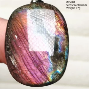 Blue Light Labradorite Pendant, Water Drop Crystal Necklace - Image 15