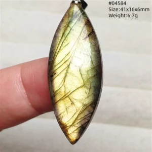 Blue Light Labradorite Pendant, Water Drop Crystal Necklace - Image 60