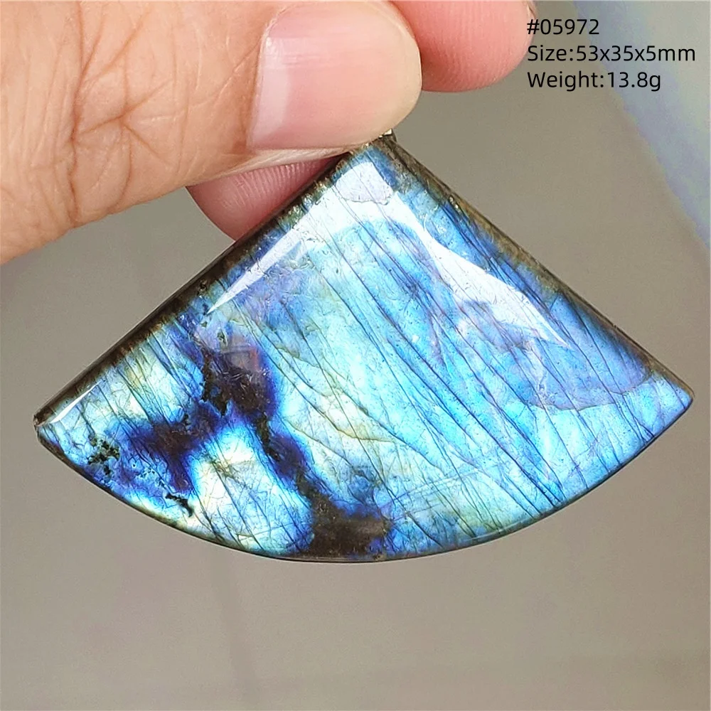 Natural Labradorite Flash Pendant Necklace, Water Drop