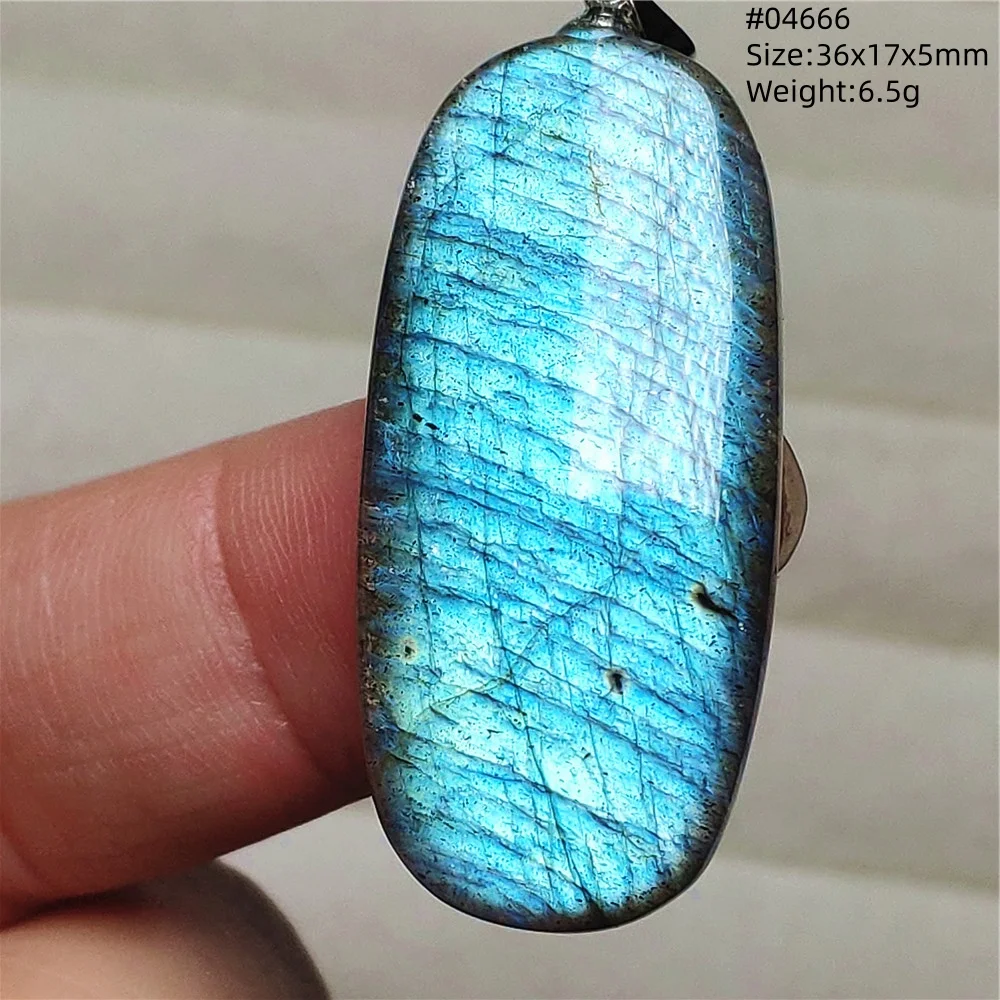 Natural Labradorite Flash Pendant Necklace, Water Drop