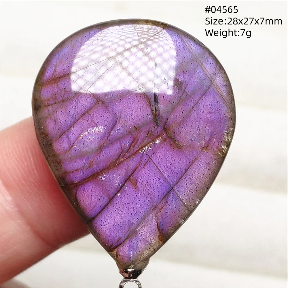Blue Light Labradorite Pendant, Water Drop Crystal Necklace