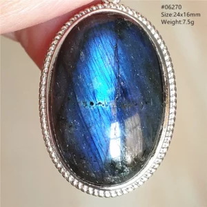 Blue Light Labradorite Pendant, Water Drop Crystal Necklace - Image 63