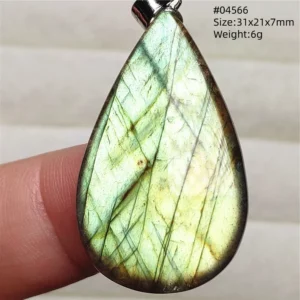 Blue Light Labradorite Pendant, Water Drop Crystal Necklace - Image 50