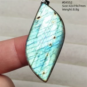 Blue Light Labradorite Pendant, Water Drop Crystal Necklace - Image 33