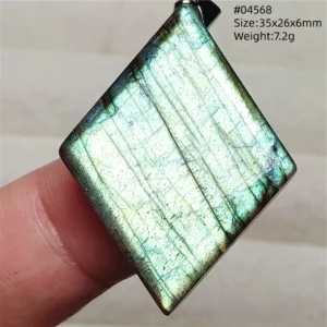 Blue Light Labradorite Pendant, Water Drop Crystal Necklace - Image 47