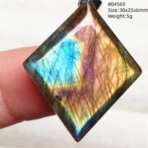 Blue Light Labradorite Pendant, Water Drop Crystal Necklace - Image 46