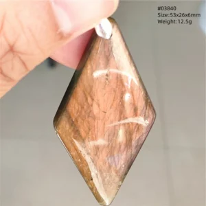 Blue Light Labradorite Pendant, Water Drop Crystal Necklace - Image 20