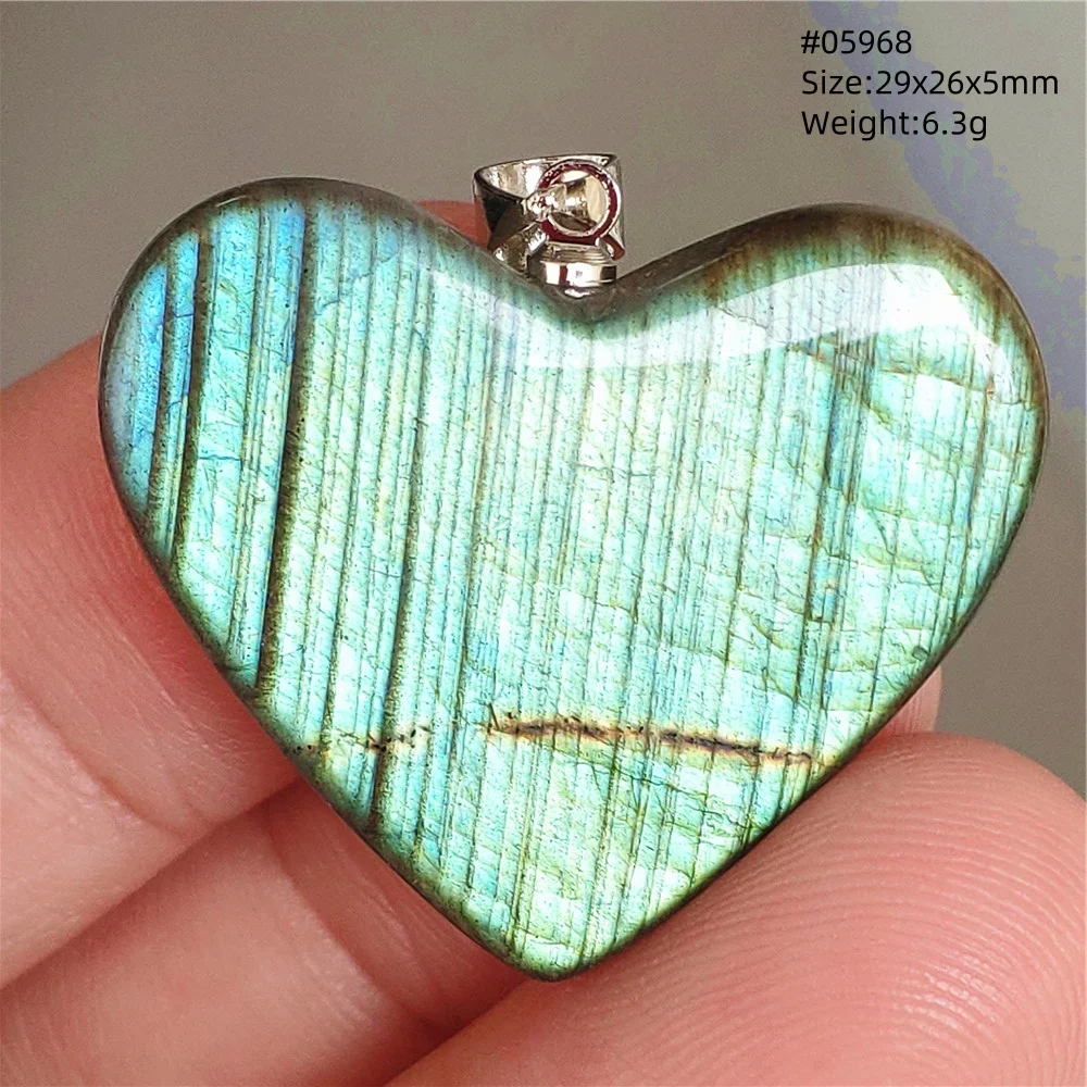 Natural Labradorite Flash Pendant Necklace, Water Drop