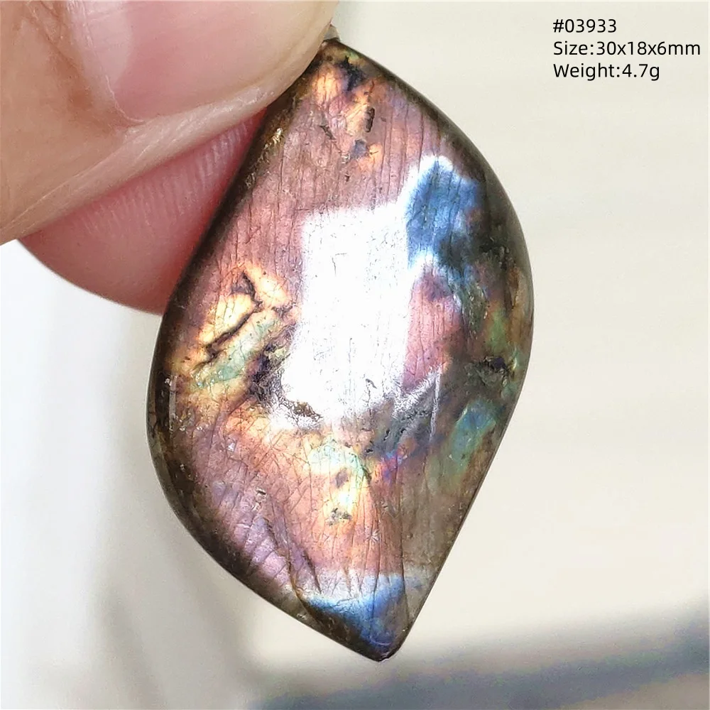 Natural Labradorite Flash Pendant Necklace, Water Drop