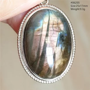 Blue Light Labradorite Pendant, Water Drop Crystal Necklace - Image 64