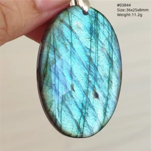 Blue Light Labradorite Pendant, Water Drop Crystal Necklace - Image 26