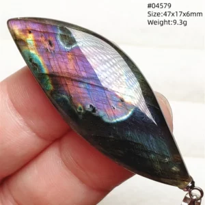 Blue Light Labradorite Pendant, Water Drop Crystal Necklace - Image 54