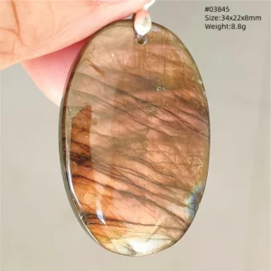 Blue Light Labradorite Pendant, Water Drop Crystal Necklace - Image 28