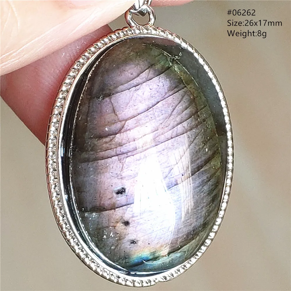 Blue Light Labradorite Pendant, Water Drop Crystal Necklace
