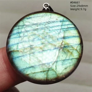Natural Labradorite Flash Pendant Necklace, Water Drop - Image 38