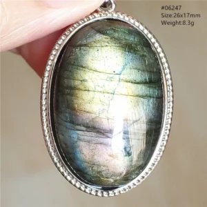Blue Light Labradorite Pendant, Water Drop Crystal Necklace - Image 53
