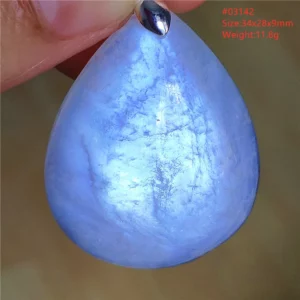 Natural Blue Light Moonstone Water Drop Pendant Necklace - Image 68