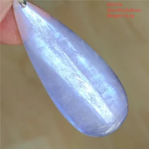 Natural Blue Light Moonstone Water Drop Pendant Necklace - Image 31
